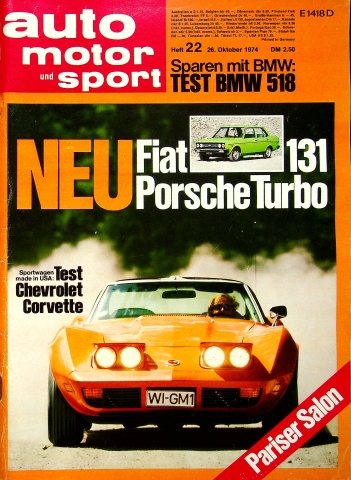 Deckblatt Auto Motor und Sport (22/1974)